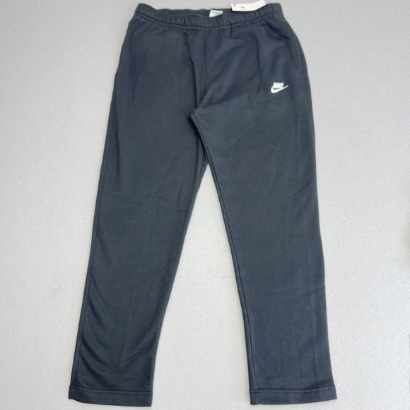 NWT $45 Nike Mens Standard Fit Straight Leg Regular Length Black Sweatpants - Picture 1 of 9